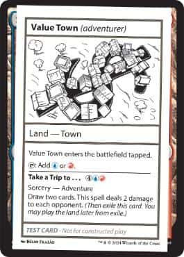 Value Town(adventurer)(Play Test Card) - Magic: The Gathering - Mystery Booster Playtest Cards Near Mint Inglés - Carta de Magic: The Gathering en México | Hydra Collectables
