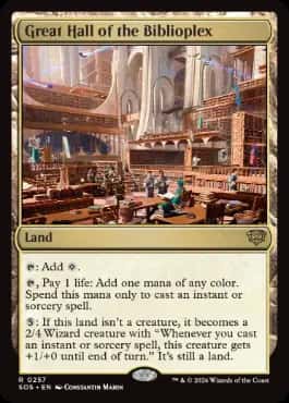 Great Hall of the Biblioplex - Magic: The Gathering - SOS Near Mint Inglés - Carta de Magic: The Gathering en México | Hydra Collectables