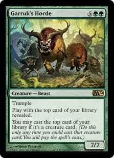 Garruk's Horde - Magic: The Gathering - M12 Near Mint Inglés