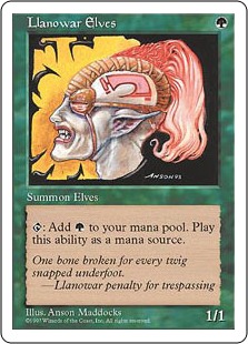 Llanowar Elves - Magic: The Gathering - 5ED Near Mint Japonés