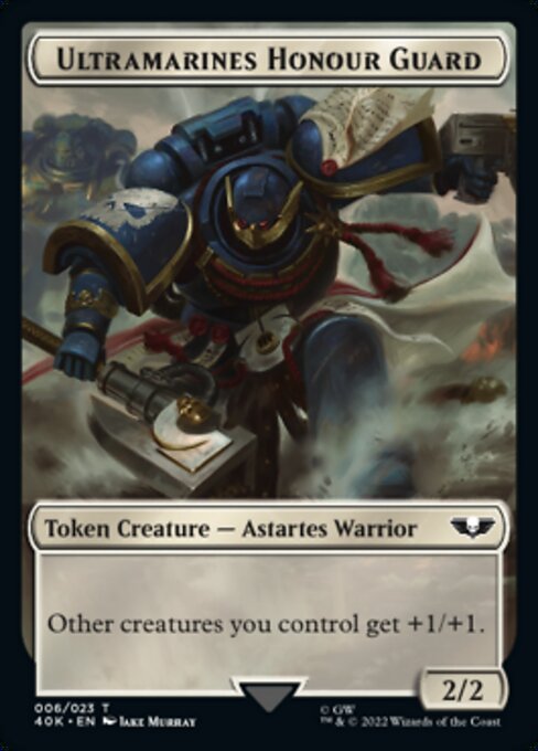 Ultramarines Honour Guard+Soldier Token - Magic: The Gathering - 40K Near Mint Inglés
