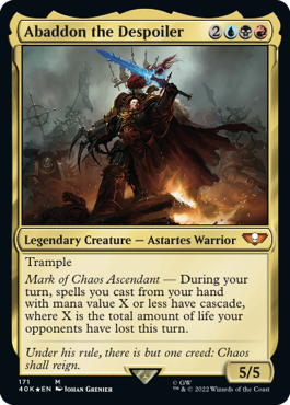 Abaddon the Despoiler - Magic: The Gathering - 40K Near Mint Inglés