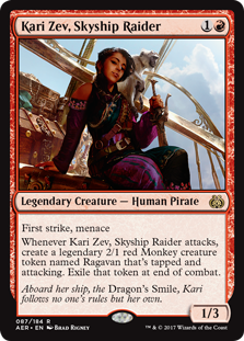 Kari Zev, Skyship Raider - Magic: The Gathering - AER-PRE Near Mint Inglés
