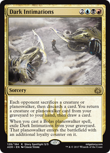 Dark Intimations - Magic: The Gathering - AER-PRE Near Mint Inglés