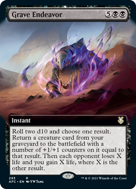 Grave Endeavor - Magic: The Gathering - AFC-BF Near Mint Inglés