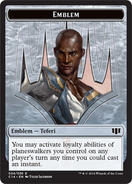 Emblem Teferi, Temporal Archmage+Zombie Token - Magic: The Gathering - C14 Near Mint Inglés
