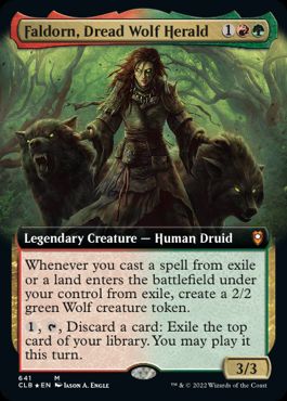Faldorn, Dread Wolf Herald - Magic: The Gathering - CLB Near Mint Inglés