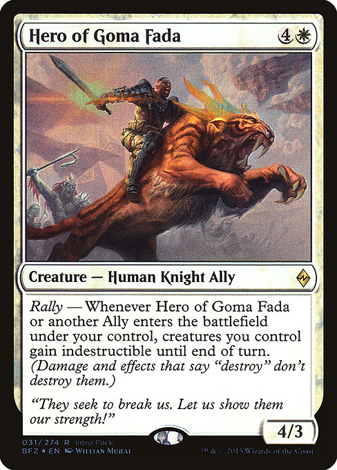 Hero of Goma Fada - Magic: The Gathering - Intro pack Near Mint Inglés