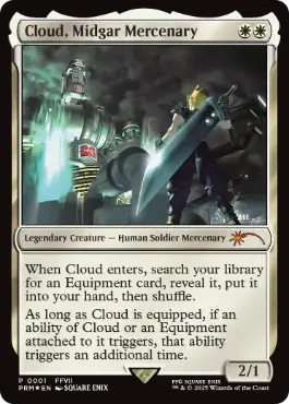 Cloud, Midgar Mercenary - Magic: The Gathering - Commander Deck Promo Near Mint Inglés