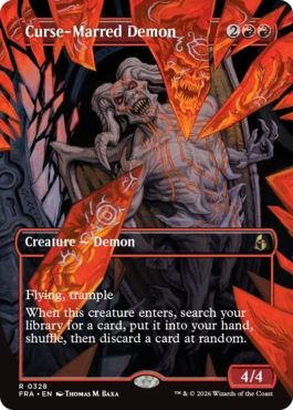 Curse-Marred Demon - Magic: The Gathering - FRA-BF Near Mint Inglés