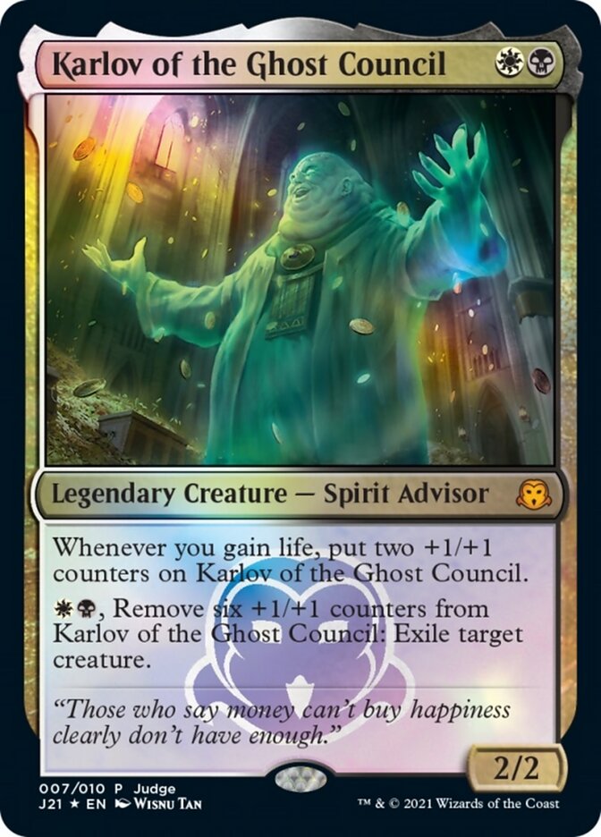 Karlov of the Ghost Council - Magic: The Gathering - Judge Reward Near Mint Inglés