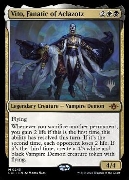Vito, Fanatic of Aclazotz - Magic: The Gathering - P Stamped_LCI Near Mint Japonés