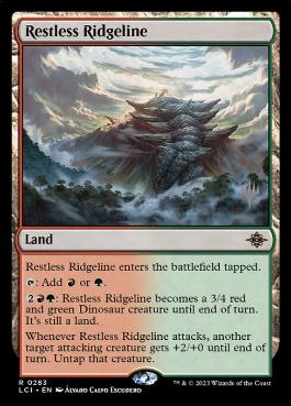Restless Ridgeline - Magic: The Gathering - P Stamped_LCI Near Mint Japonés