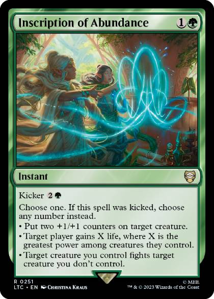 Inscription of Abundance - Magic: The Gathering - LTC Near Mint Inglés