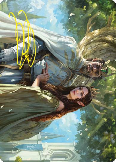 【Art Card】Aragorn and Arwen, Wed - Magic: The Gathering - LTR Near Mint Japonés