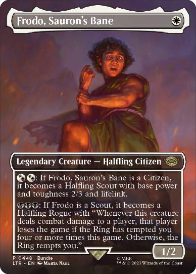 Frodo, Sauron's Bane - Magic: The Gathering - Bundle Promo Near Mint Inglés