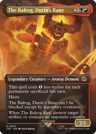 The Balrog, Durin's Bane - Magic: The Gathering - LTR-BF Near Mint Inglés