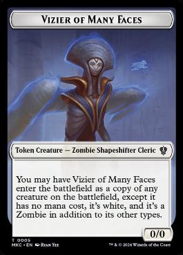 Vizier of Many Faces+Zombie token - Magic: The Gathering - MKC Near Mint Inglés