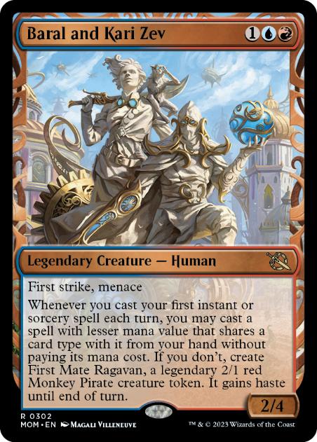 Baral and Kari Zev - Magic: The Gathering - MOM-BF Near Mint Inglés