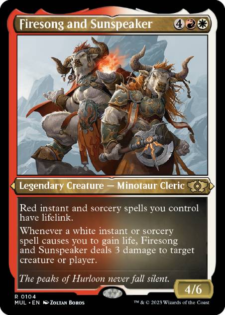 Firesong and Sunspeaker - Magic: The Gathering - MUL Near Mint Inglés
