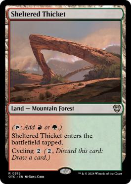 Carta Sheltered Thicket de Magic: The Gathering