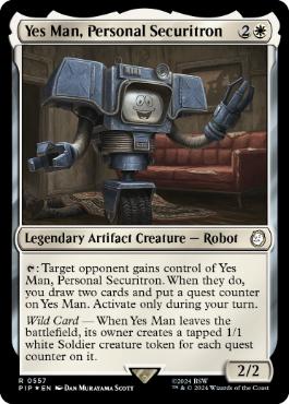 Yes Man, Personal Securitron - Magic: The Gathering - PIP Near Mint Inglés