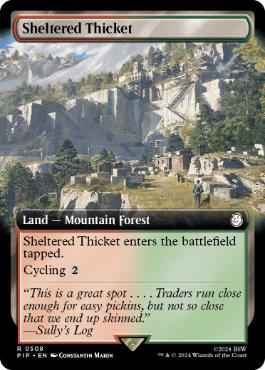 Sheltered Thicket - Magic: The Gathering - PIP-BF Near Mint Inglés