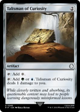 Talisman of Curiosity - Magic: The Gathering - PIP Near Mint Inglés