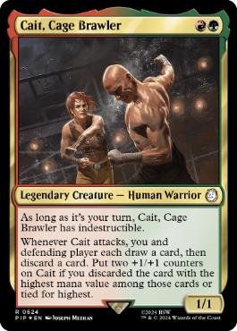Cait, Cage Brawler - Magic: The Gathering - PIP Near Mint Inglés