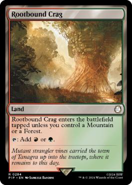 Rootbound Crag - Magic: The Gathering - PIP Near Mint Inglés