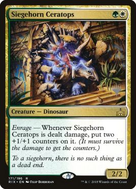 Siegehorn Ceratops - Magic: The Gathering - P Stamped_RIX Near Mint Japonés