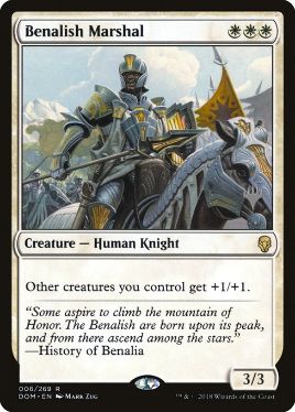 Benalish Marshal - Magic: The Gathering - P Stamped_DOM Near Mint Japonés