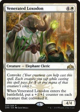 Venerated Loxodon - Magic: The Gathering - P Stamped_GRN Near Mint Japonés