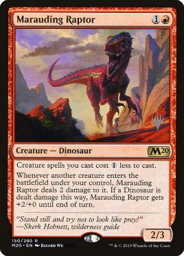 Marauding Raptor - Magic: The Gathering - P Stamped_M20 Near Mint Japonés