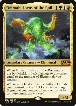 Omnath, Locus of the Roil - Magic: The Gathering - P Stamped_M20 Near Mint Japonés