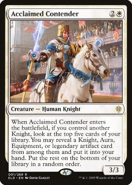 Acclaimed Contender - Magic: The Gathering - P Stamped_ELD Near Mint Japonés