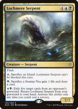 Lochmere Serpent - Magic: The Gathering - P Stamped_ELD Near Mint Japonés