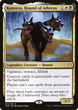 Kunoros, Hound of Athreos - Magic: The Gathering - P Stamped_THB Near Mint Japonés
