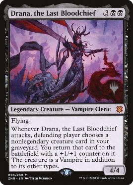 Drana, the Last Bloodchief - Magic: The Gathering - P Stamped_ZNR Near Mint Japonés