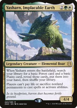 Yasharn, Implacable Earth - Magic: The Gathering - P Stamped_ZNR Near Mint Japonés