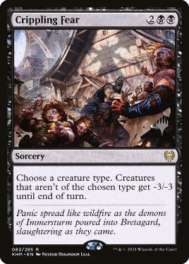 Crippling Fear - Magic: The Gathering - P Stamped_KHM Near Mint Japonés