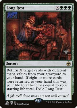 Long Rest - Magic: The Gathering - P Stamped_AFR Near Mint Japonés