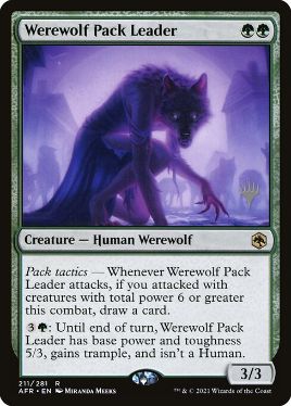 Werewolf Pack Leader - Magic: The Gathering - P Stamped_AFR Near Mint Japonés