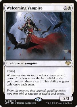 Welcoming Vampire - Magic: The Gathering - P Stamped_VOW Near Mint Japonés