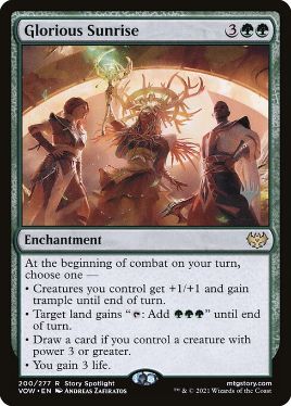 Glorious Sunrise - Magic: The Gathering - P Stamped_VOW Near Mint Japonés