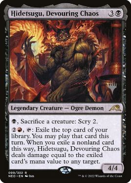 Hidetsugu, Devouring Chaos - Magic: The Gathering - P Stamped_NEO Near Mint Japonés
