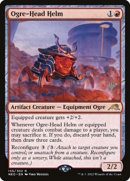 Ogre-Head Helm - Magic: The Gathering - P Stamped_NEO Near Mint Japonés