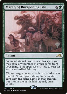 March of Burgeoning Life - Magic: The Gathering - P Stamped_NEO Near Mint Japonés