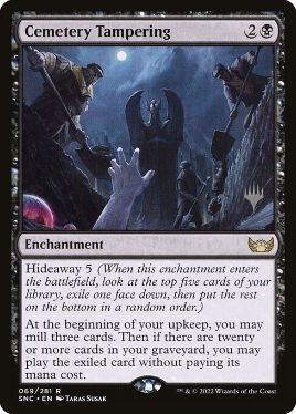 Cemetery Tampering - Magic: The Gathering - P Stamped_SNC Near Mint Japonés