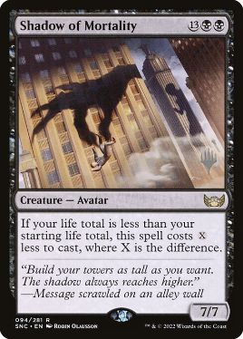 Shadow of Mortality - Magic: The Gathering - P Stamped_SNC Near Mint Japonés